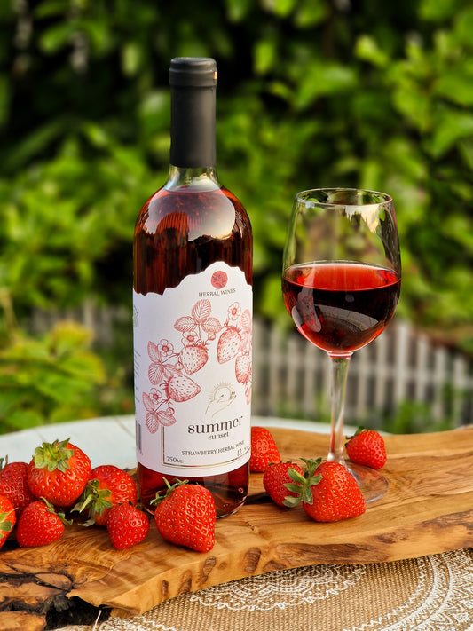 SUMMER SUNSET - Strawberry Herbal Wine